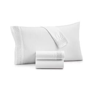 Hotel Collection Chain Links Embroidered 100% Pima Cotton Pillowcase One, King